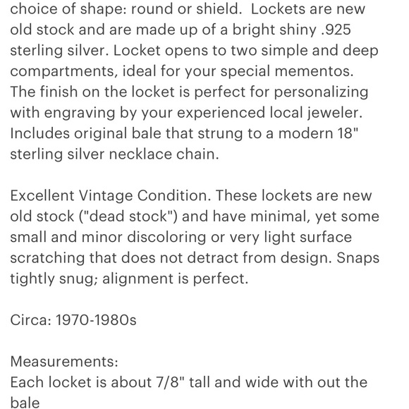 Vintage Puffy Locket Necklace / Sterling Silver - Picture 8 of 9